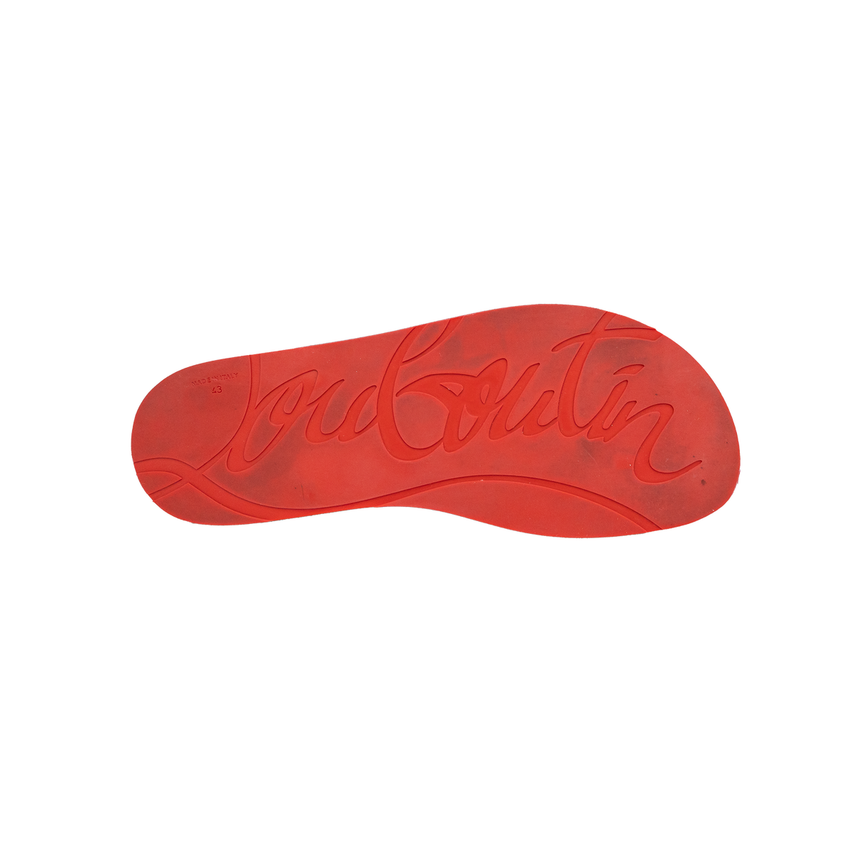 Christian Louboutin LOUBI Mens Spikes Studded Flip Flop Flat Sandals Shoes- Size 43