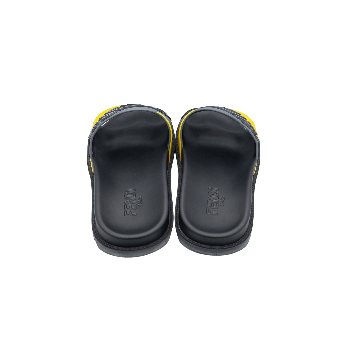 Fendi Rubber Fussbett / FF Slides - Size 43 Euro