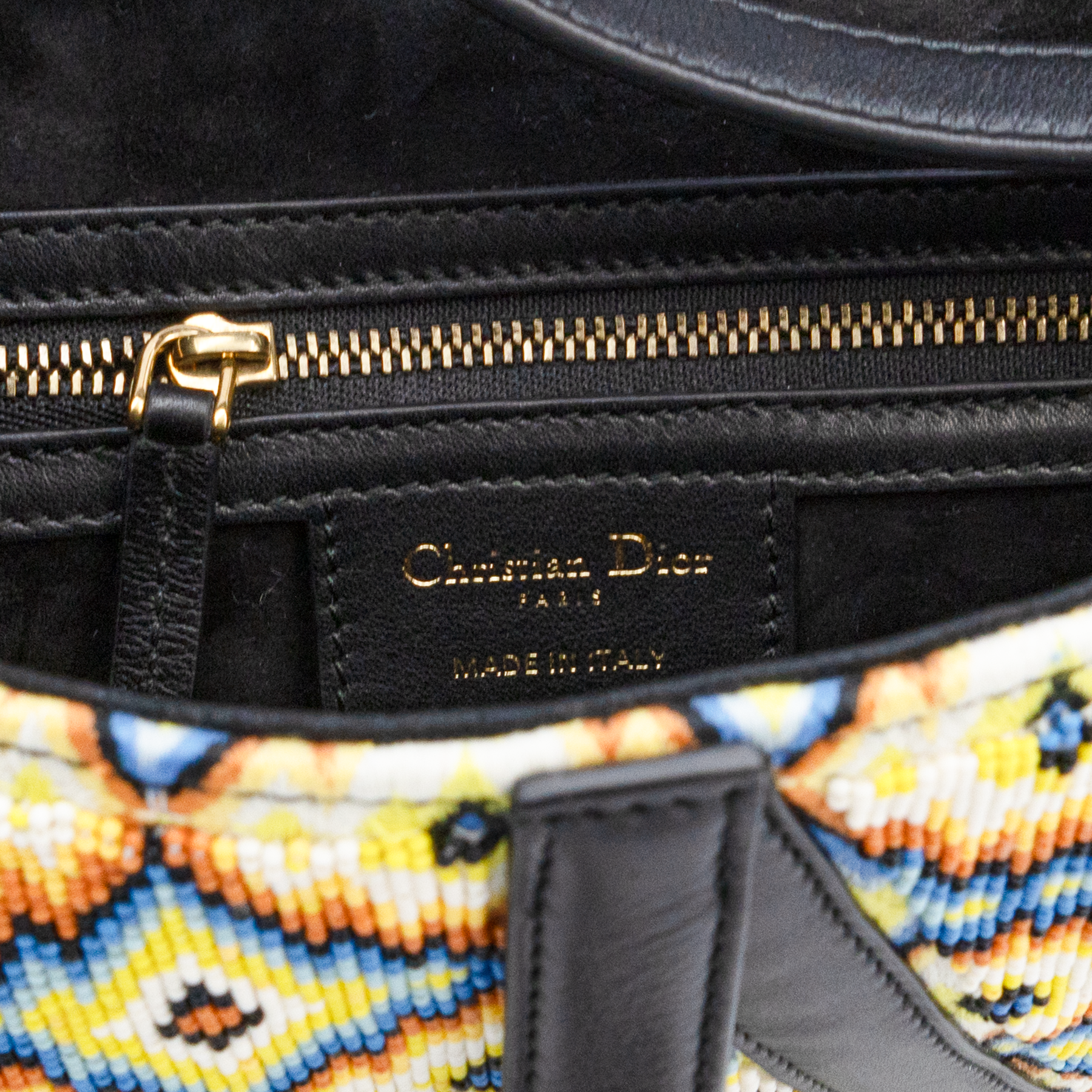 DIOR Saddle All-Over Embroidered with Beads and fingers Medium Bag My Store