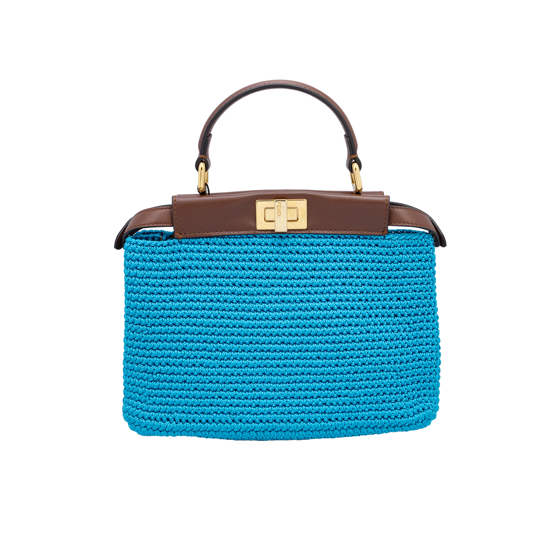 Fendi Peekaboo Cotton Crochet Mini Bag