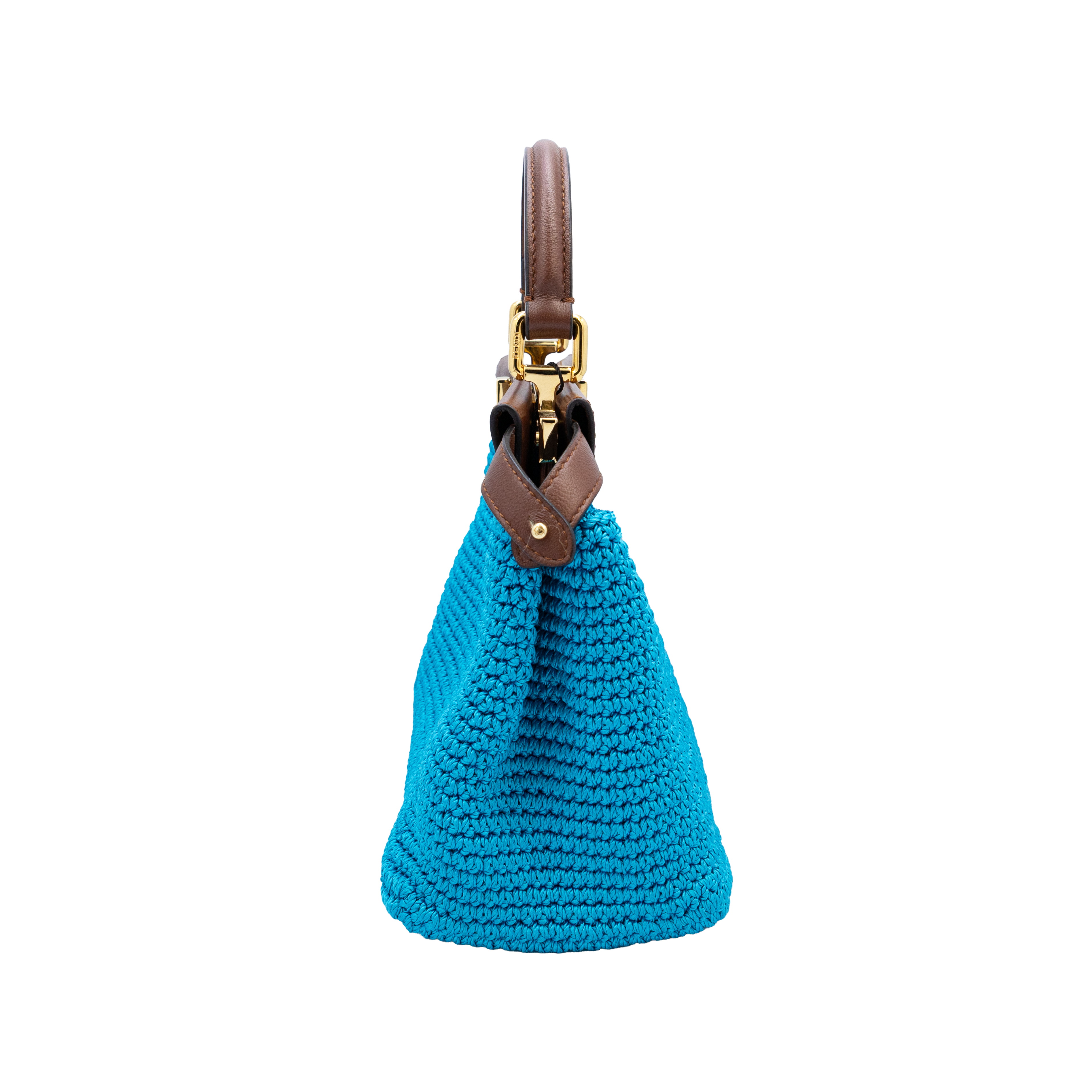 Fendi Peekaboo Cotton Crochet Mini Bag