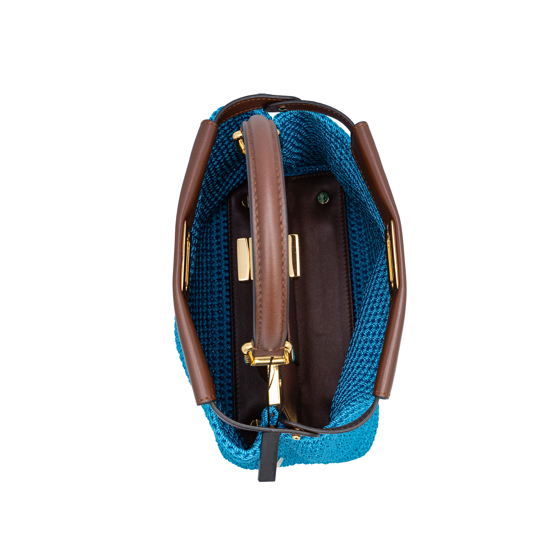 Fendi Peekaboo Cotton Crochet Mini Bag