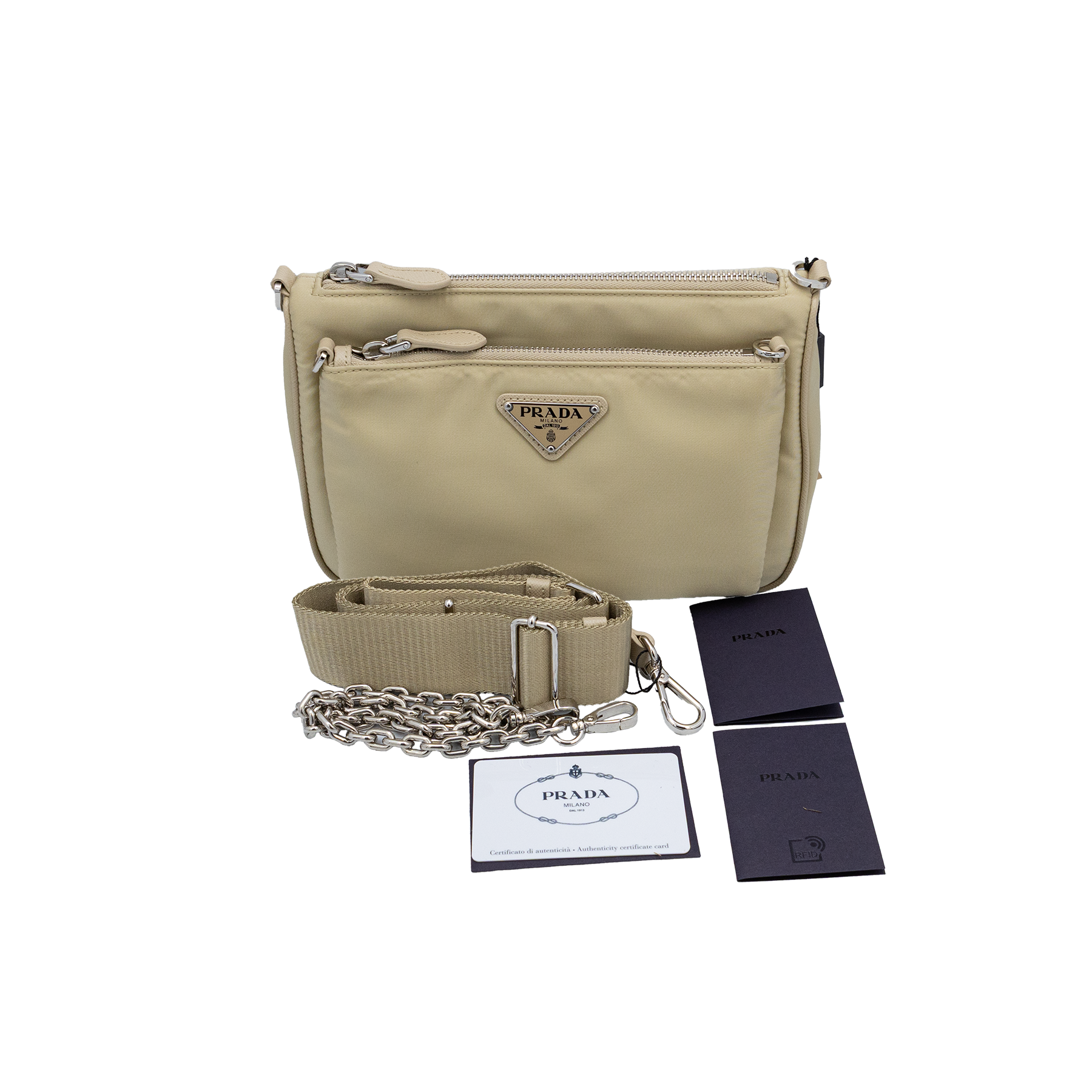 Prada Beige Re-Nylon Shoulder Bag My Store