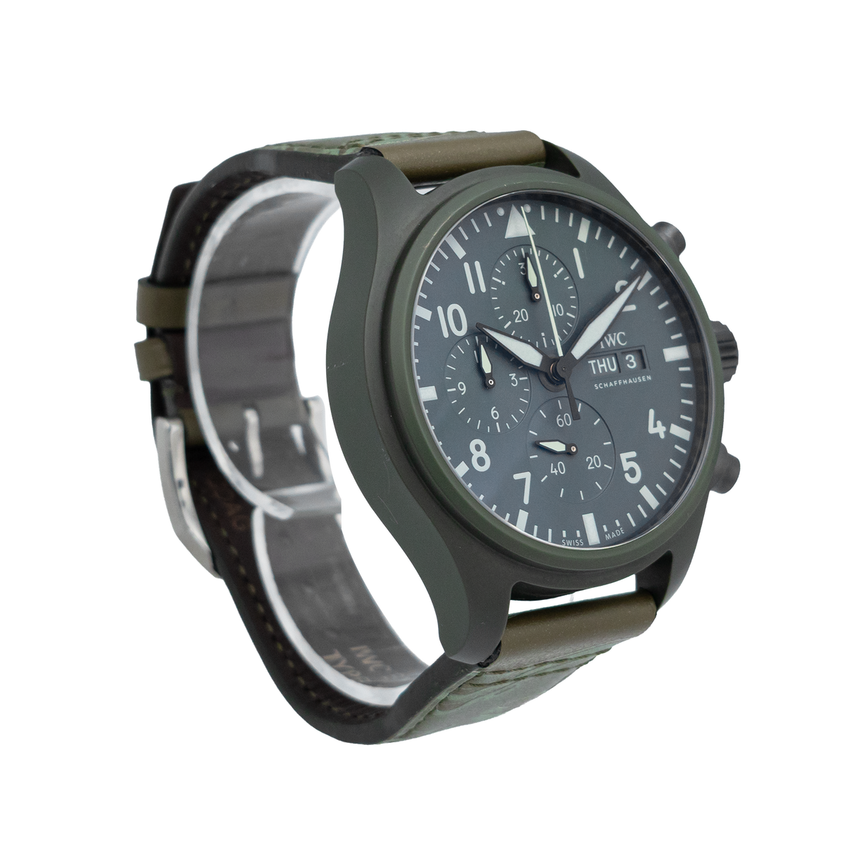 IWC IW389106 44.5mm Pilot's Watch Chronograph TOP GUN Edition Woodland Green Ceramic - 2022