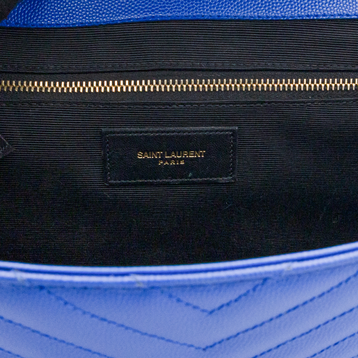 Yves Saint Laurent Chevron -Quilted Royal Blue