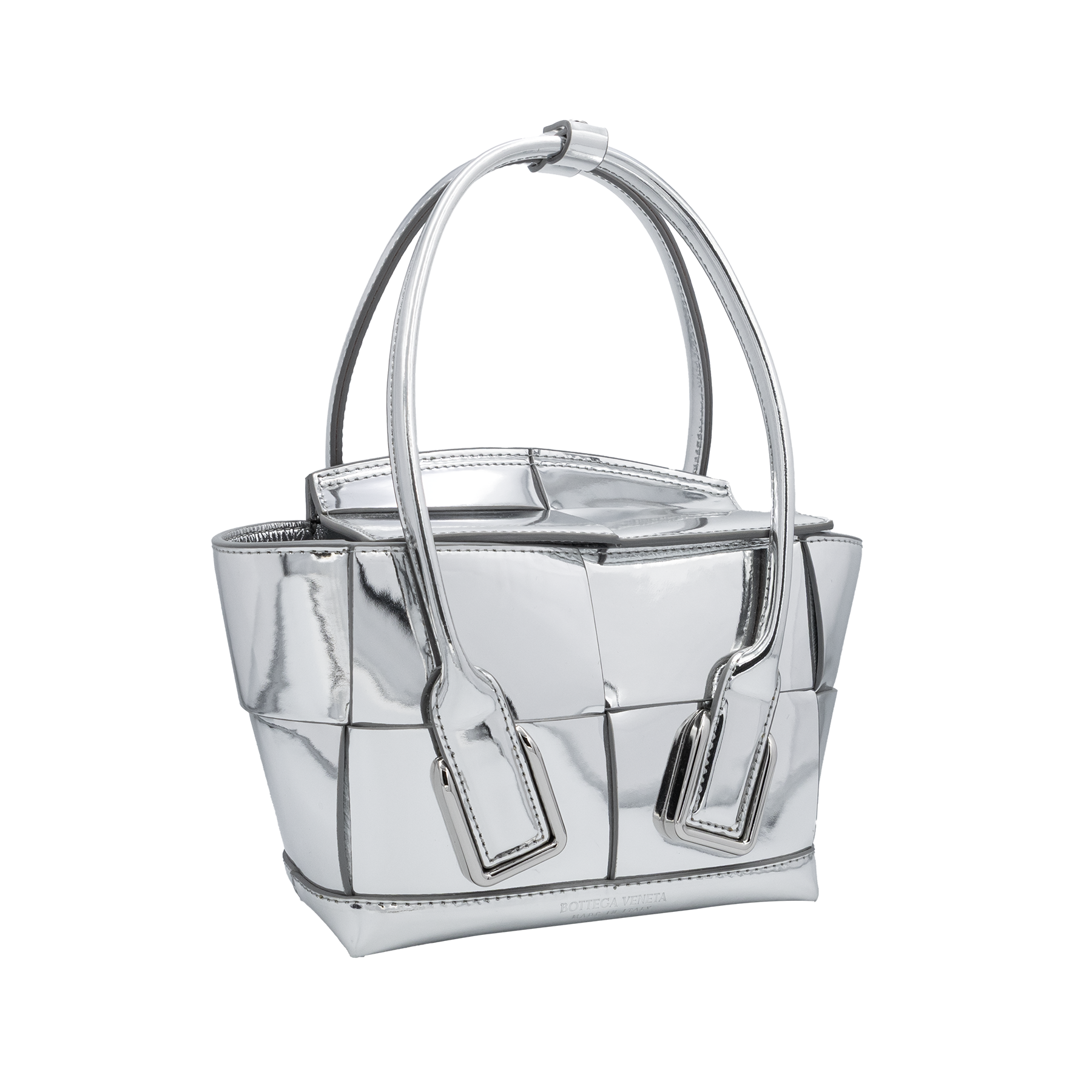 Bottega Veneta Metallic Silver Mini Arco Bag My Store