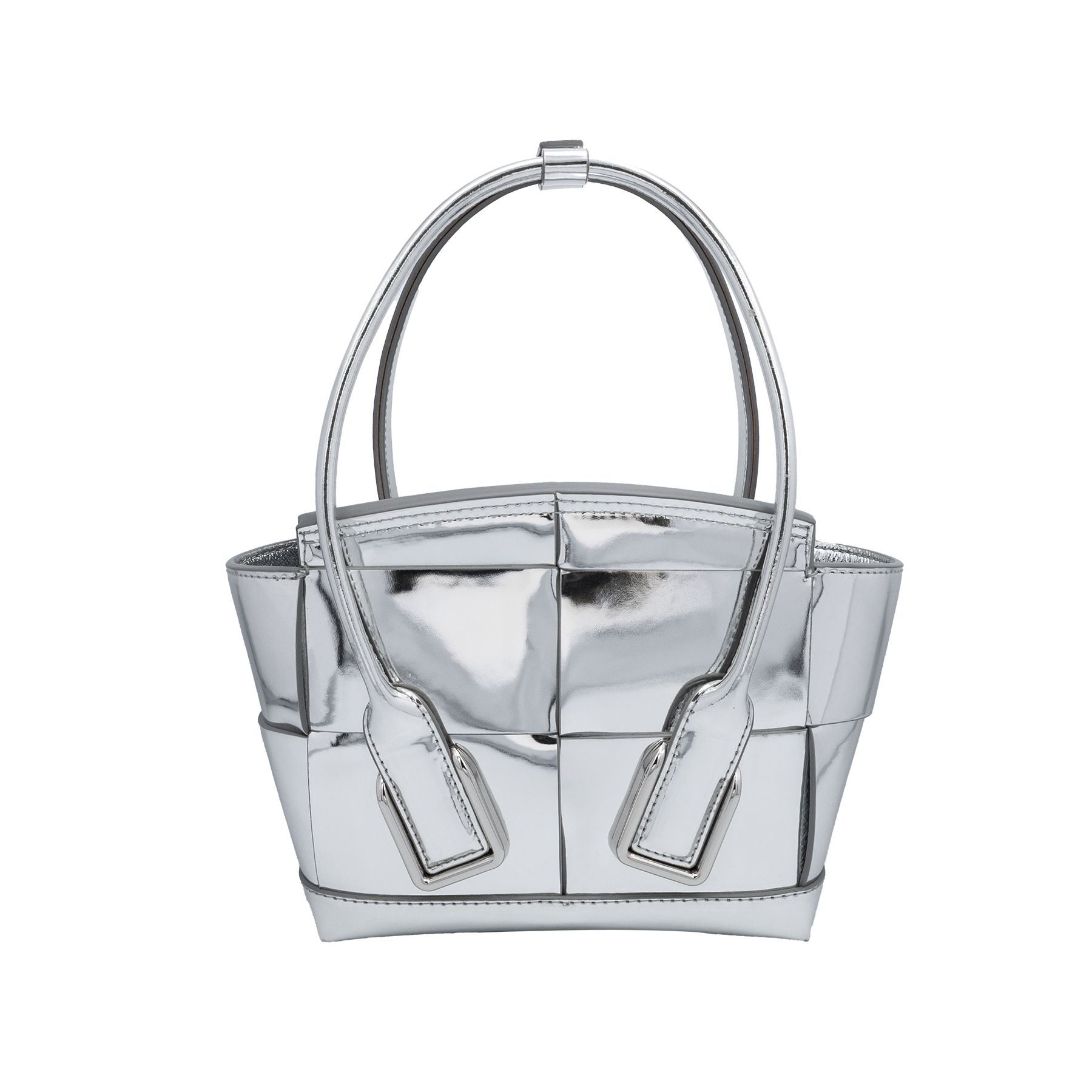 Bottega Veneta Metallic Silver Mini Arco Bag My Store