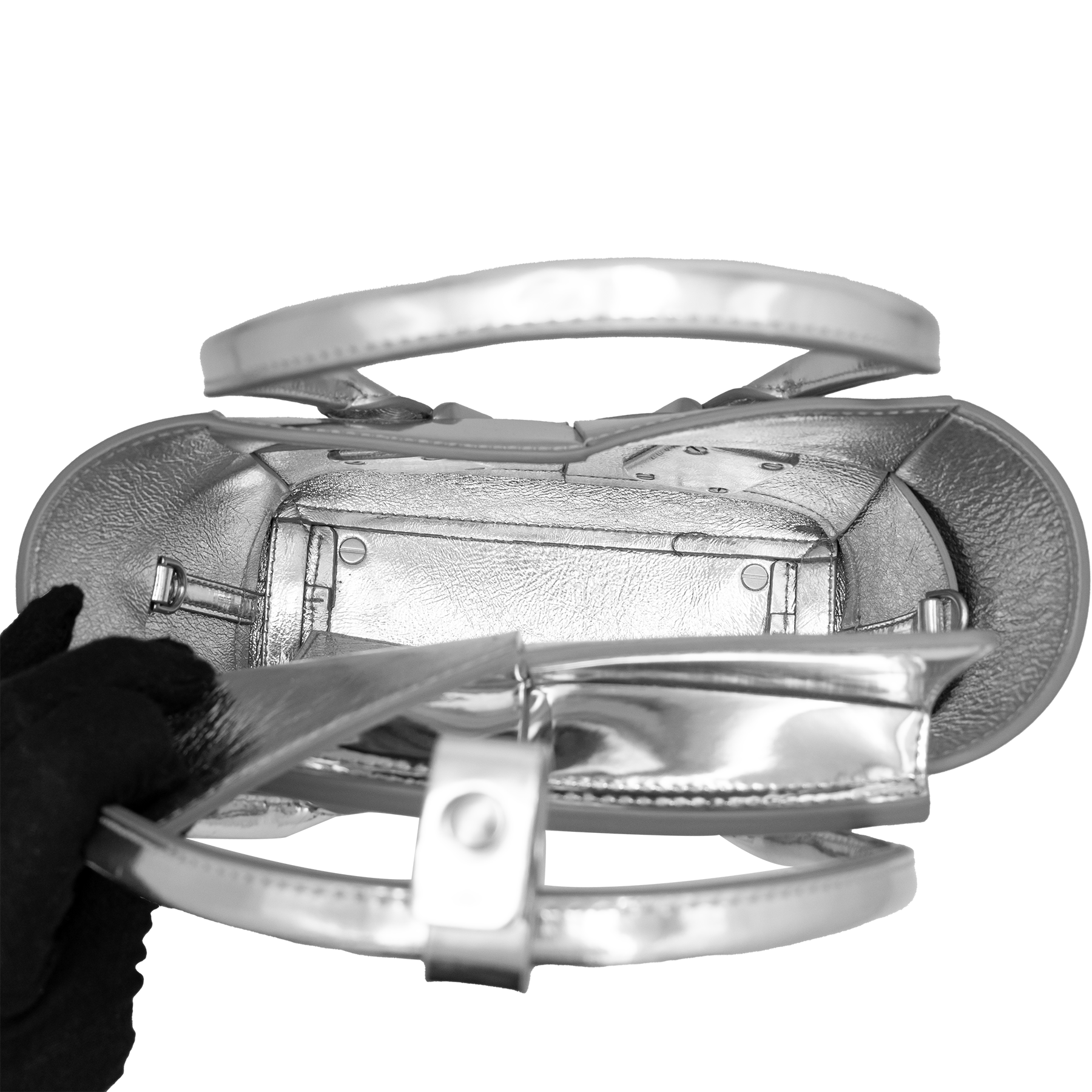 Bottega Veneta Metallic Silver Mini Arco Bag My Store