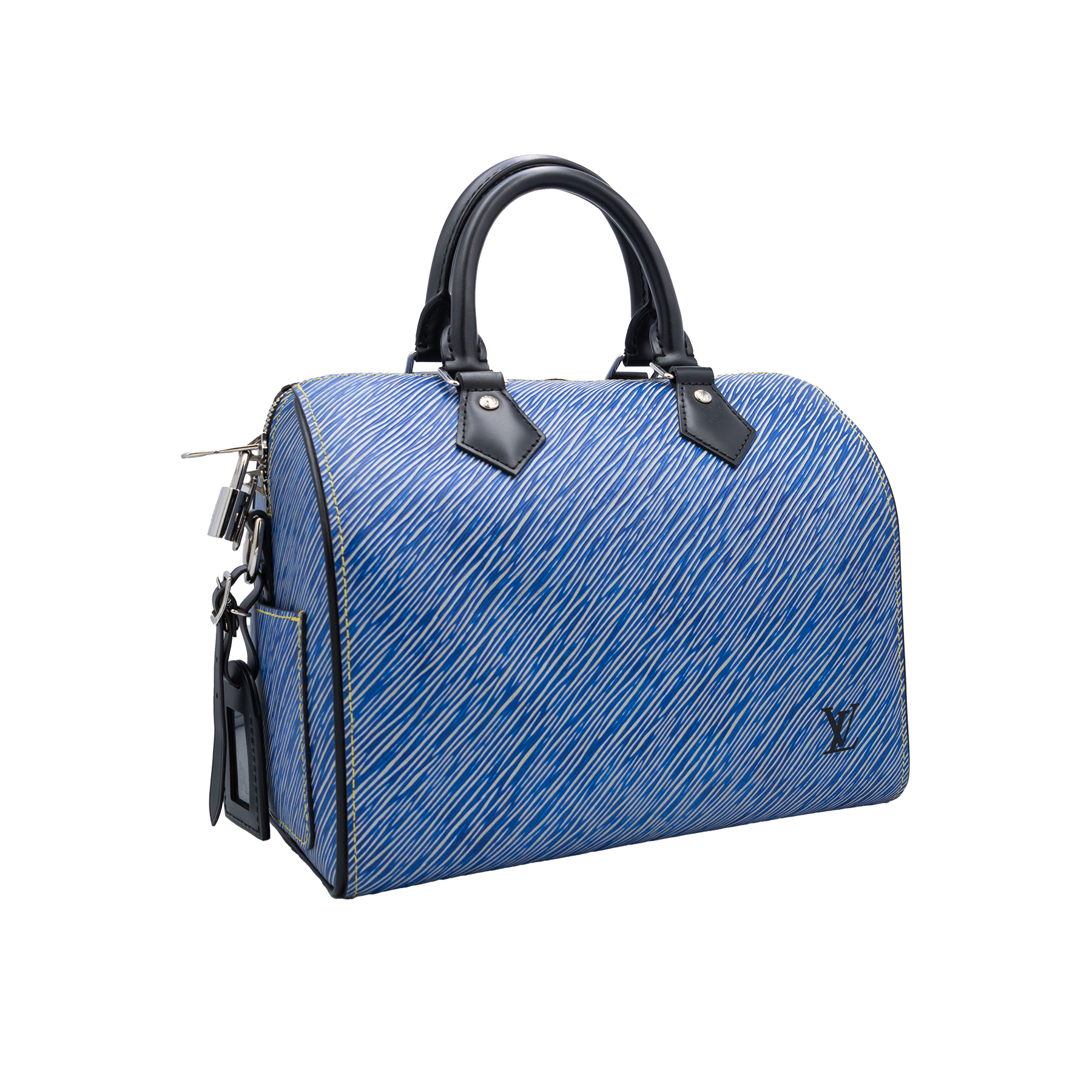 Louis Vuitton Speedy Bandouliere 25 2way Handbag M51280 Epi Denim Blue