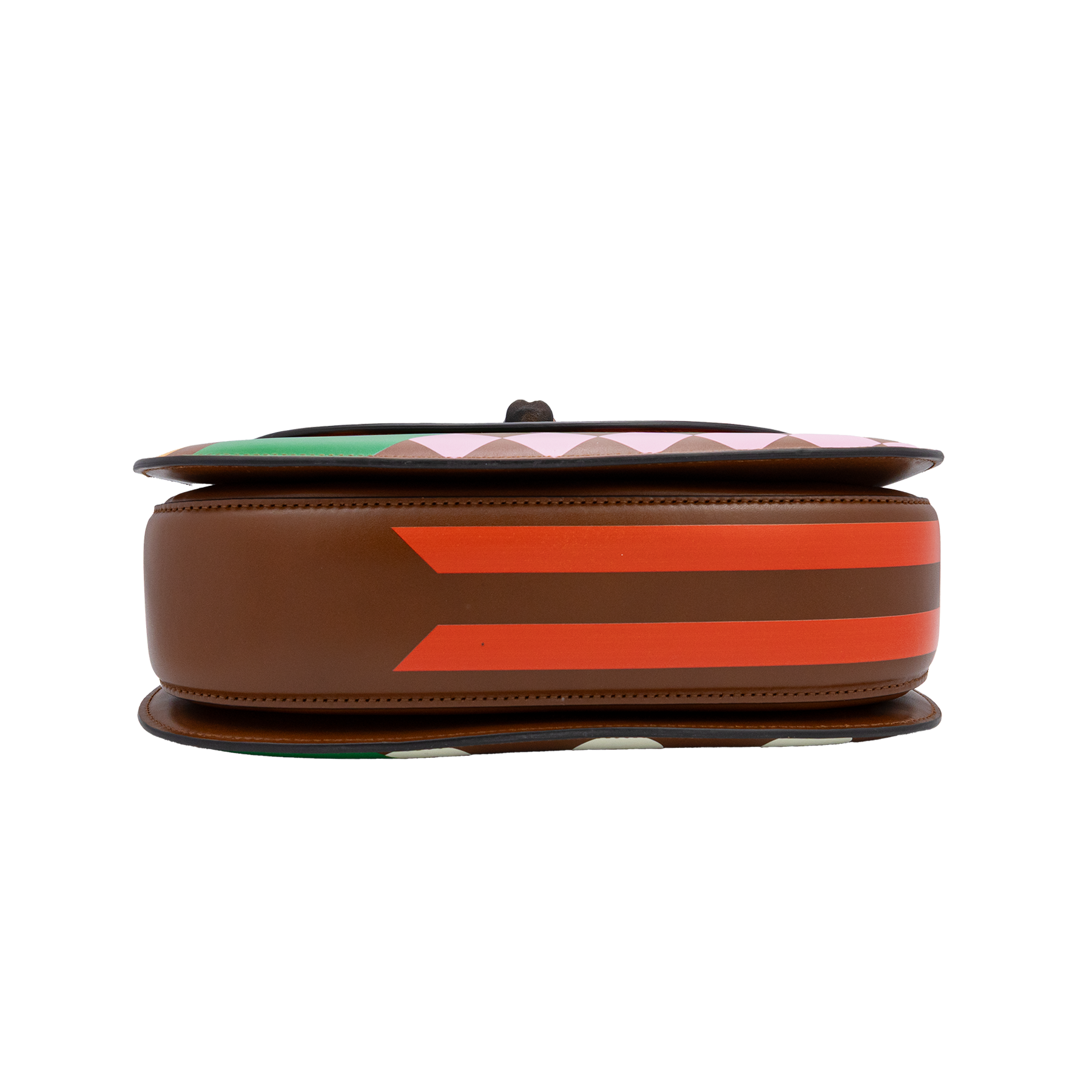 Gucci Bamboo 1947 Limited Edition Geometric Print Leather Medium Top Handle Bag