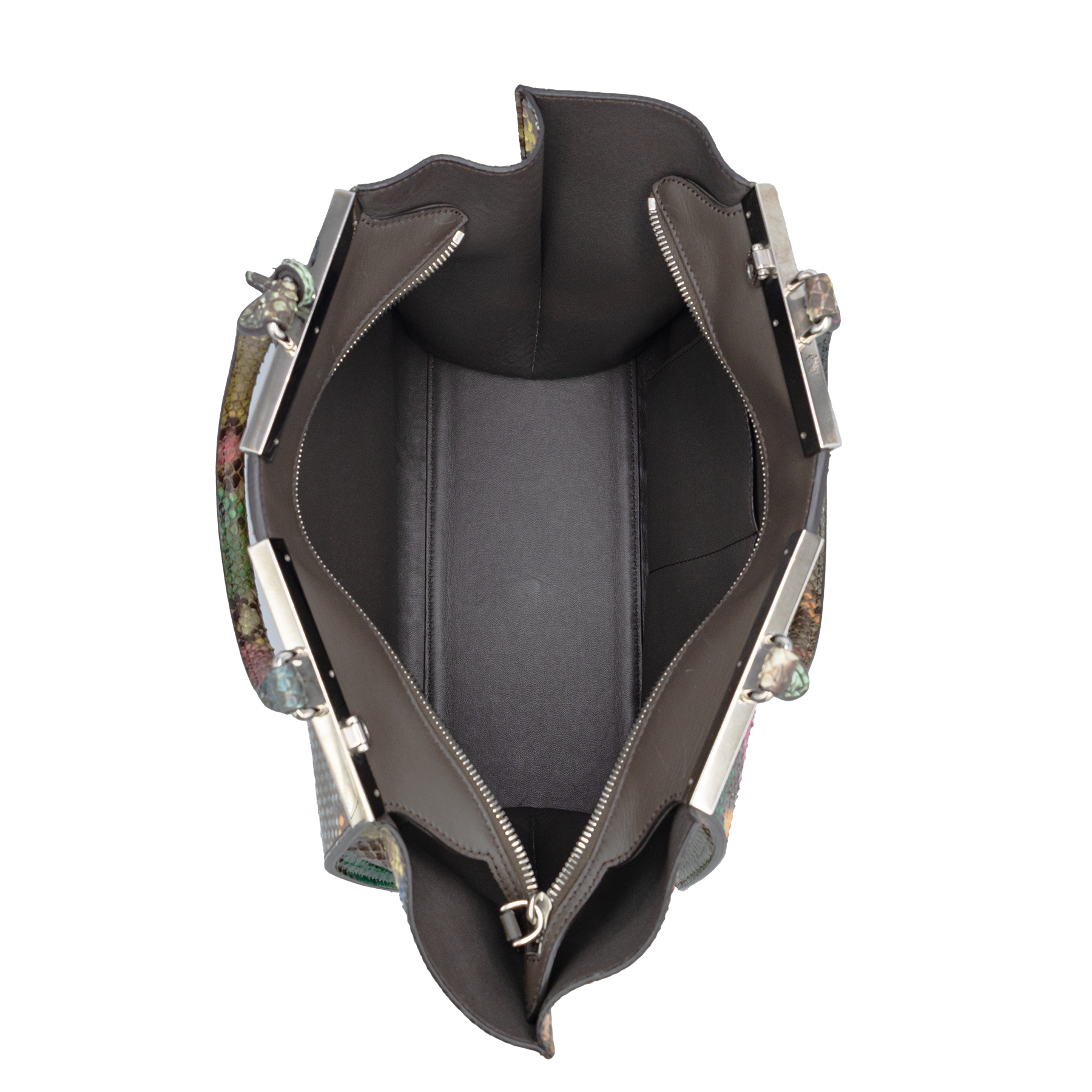 FENDI 3JOURS SMALL MULTICOLOR PYTHON AND LEATHER TOTE BAG 8BH879 5QF 168 0501 My Store