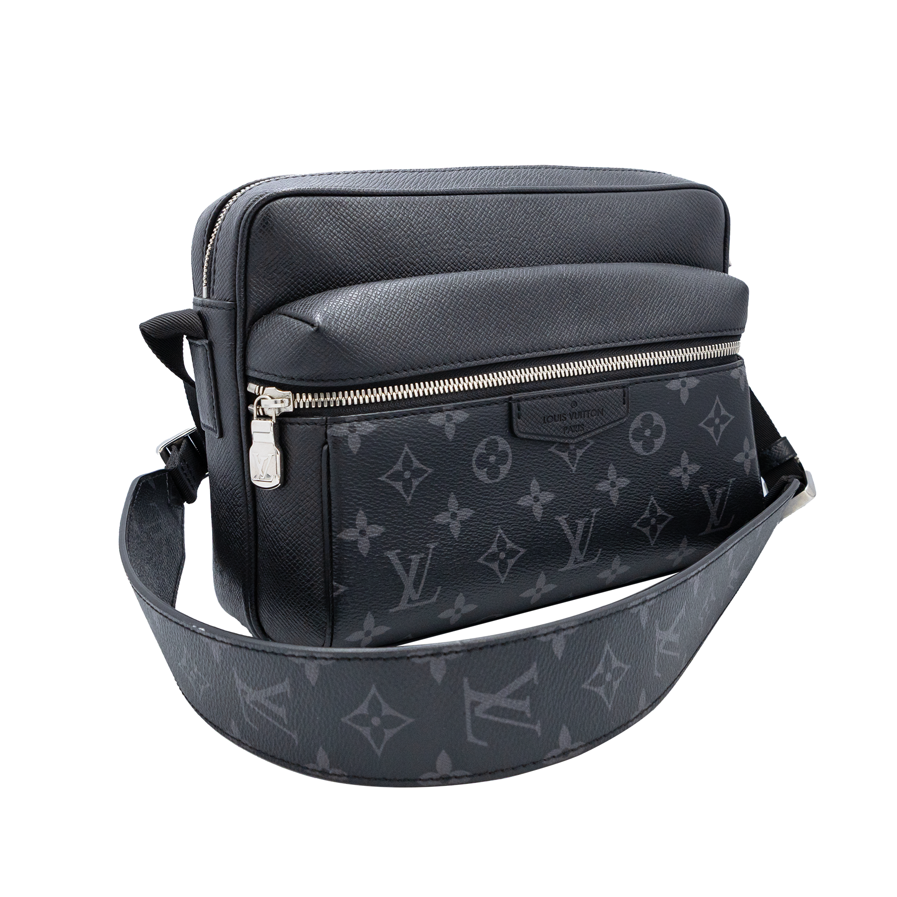 Louis Vuitton Black Monogram Eclipse Canvas and Taiga Leather Outdoor Messenger Bag My Store