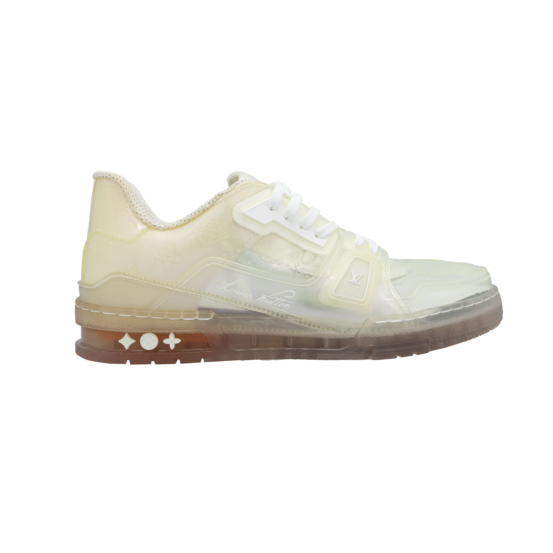 Louis Vuitton Transparent Monogram PVC Trainer Sneakers - Unworn My Store