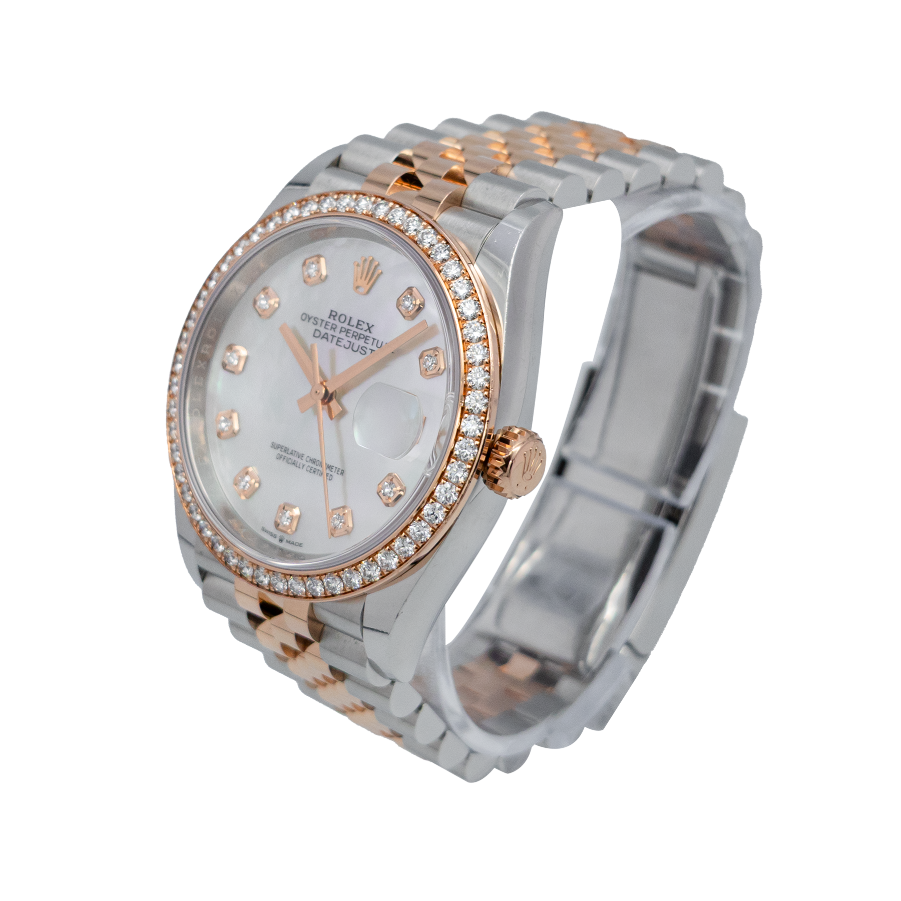 Rolex 126281RBR Datejust 36mm Diamond MOP - 2019 Full Set