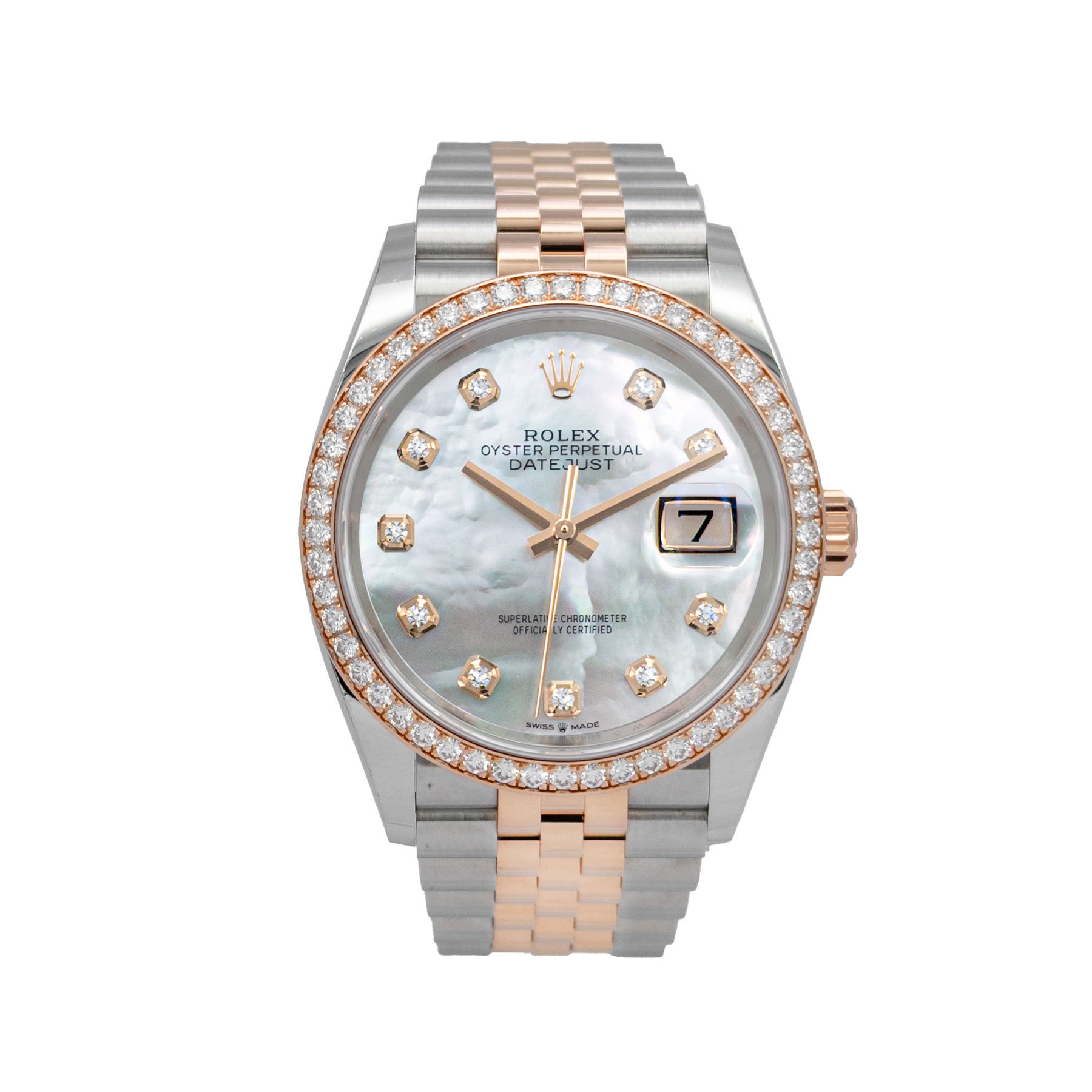 Rolex 126281RBR Datejust 36mm Diamond MOP - 2019 Full Set