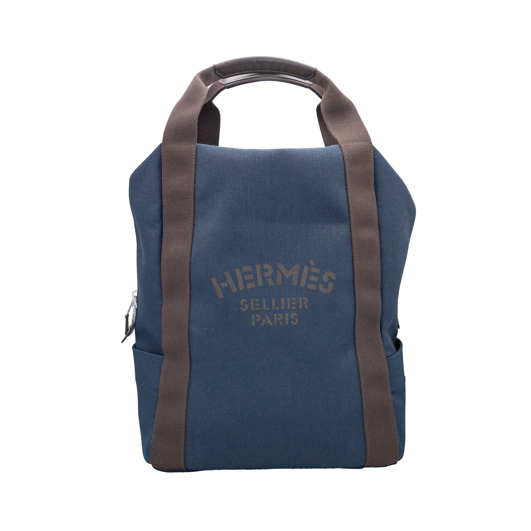 Hermes Bicolor Toile Groom School Backpack Bag My Store