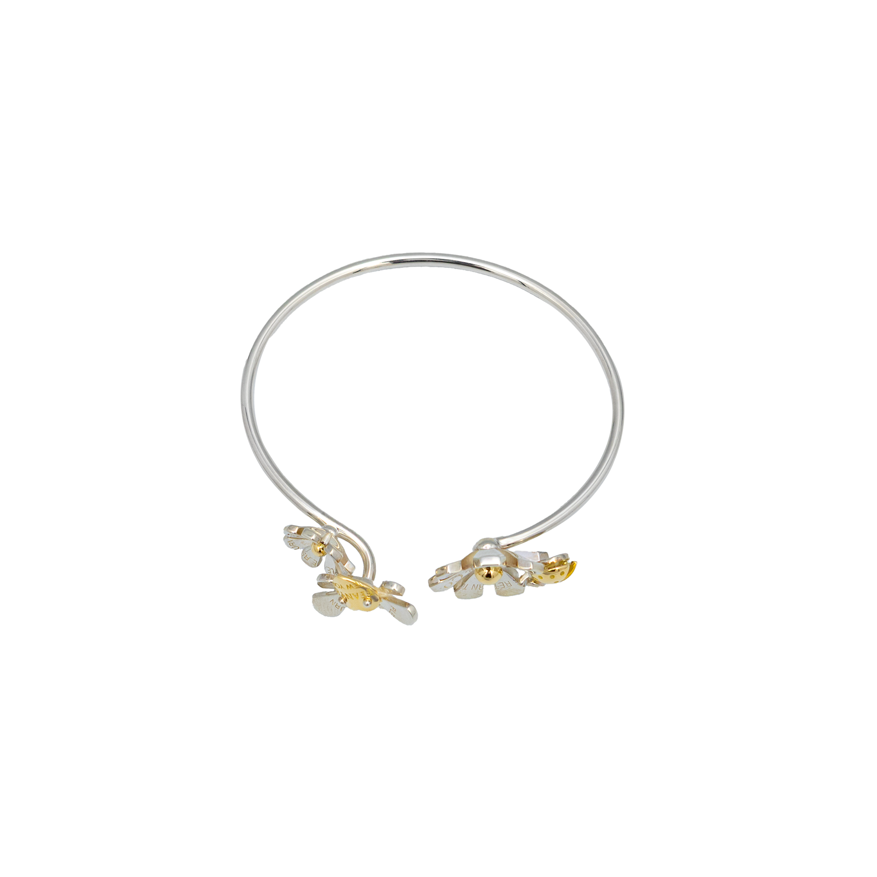 Tiffany & Co. - Return to Tiffany Love Bugs ladybug flower bangle in sterling silver and 18k gold
