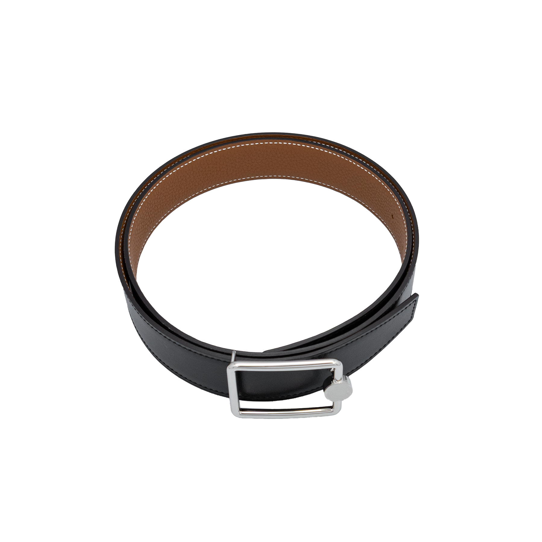 Hermes Reversible Belt with Steel Buckle