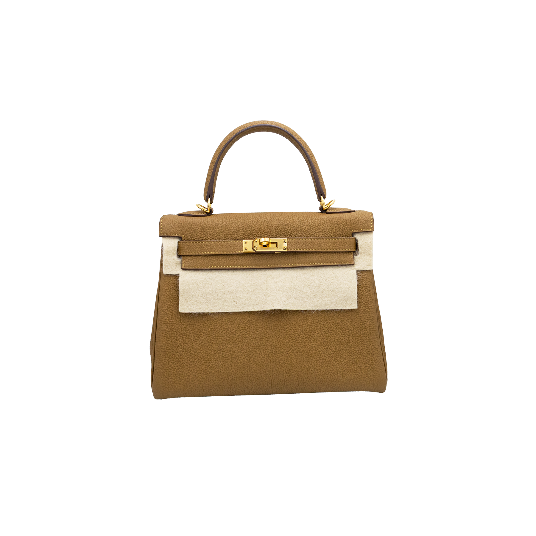 Hermes Kelly 25 Retourne in Bronze Dore Togo Leather with Gold Hardware - 2022 As New