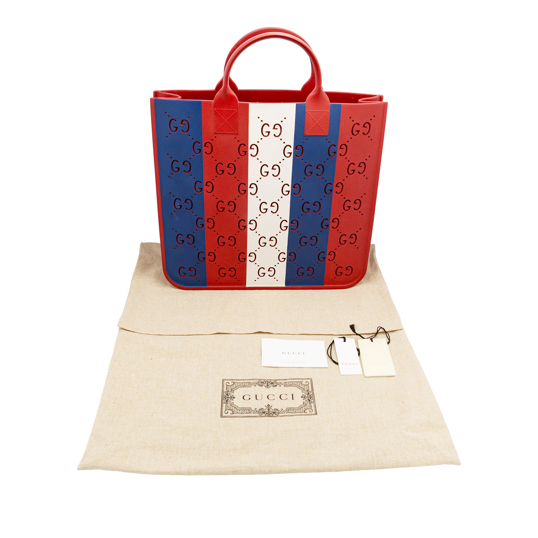 Gucci GG Striped Tote Bag