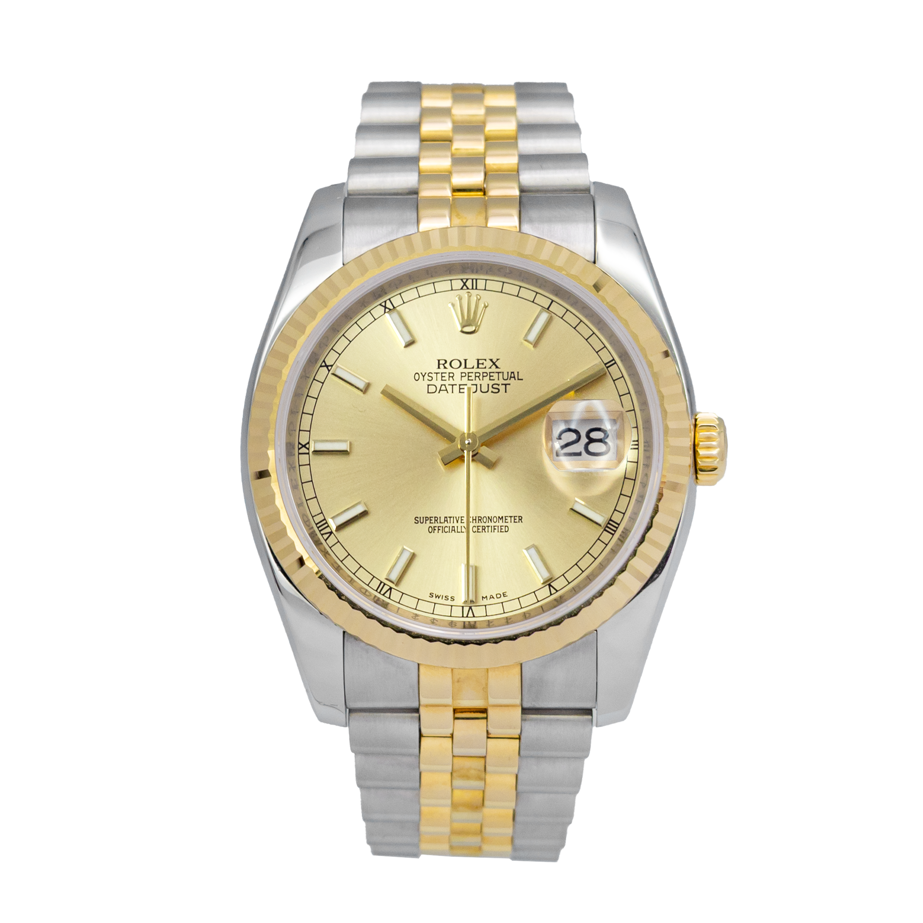 Rolex 116233 Datejust 36mm Steel & Yello Gold - Champagne Dial