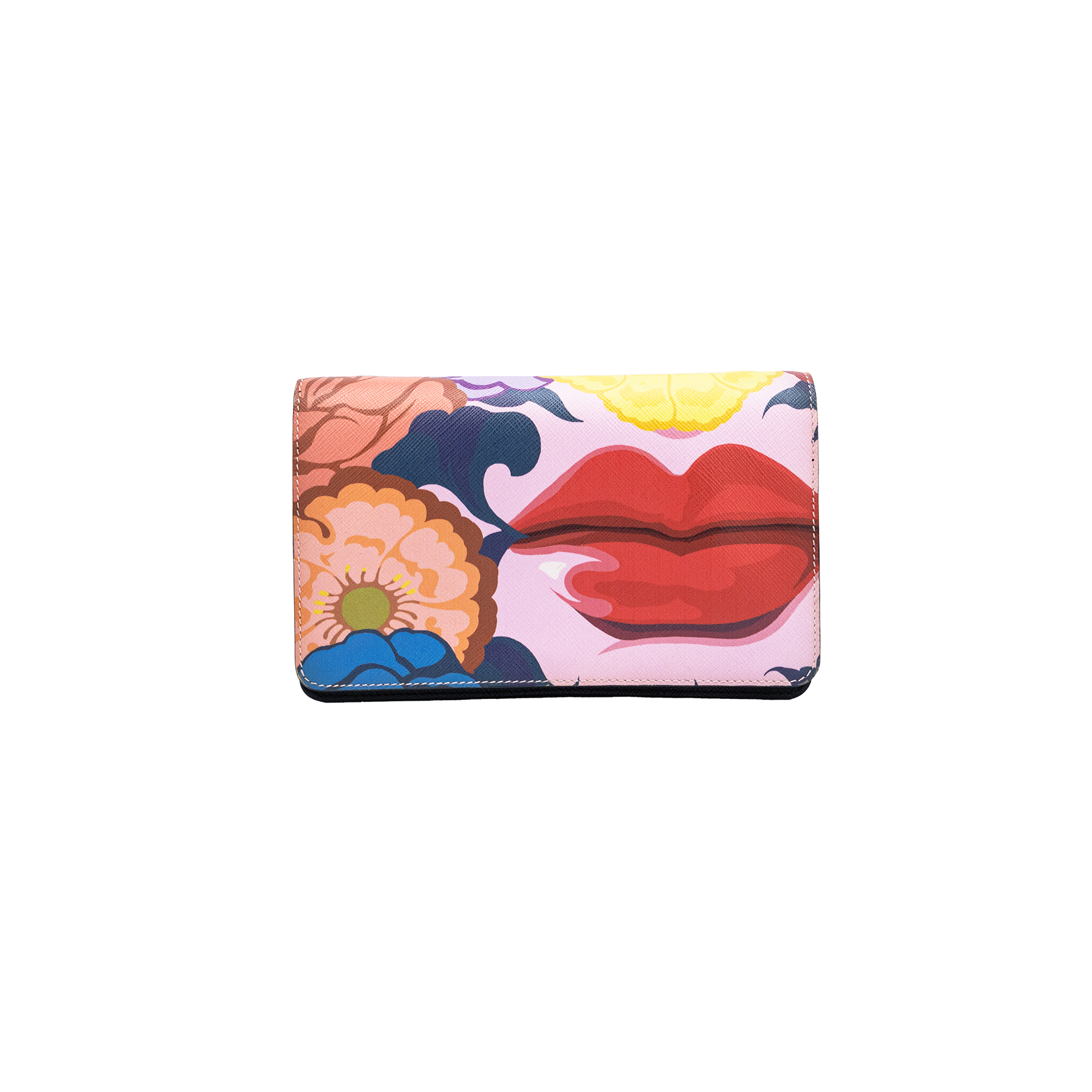 PRADA LIPS PRINT MULTICOLOR FLAP CROSSBODY 231