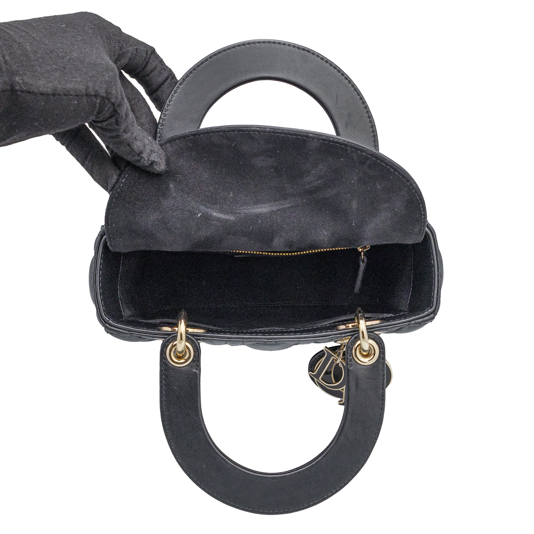 Christian Dior Small Lady Dior in Black Cannage Lambskin
