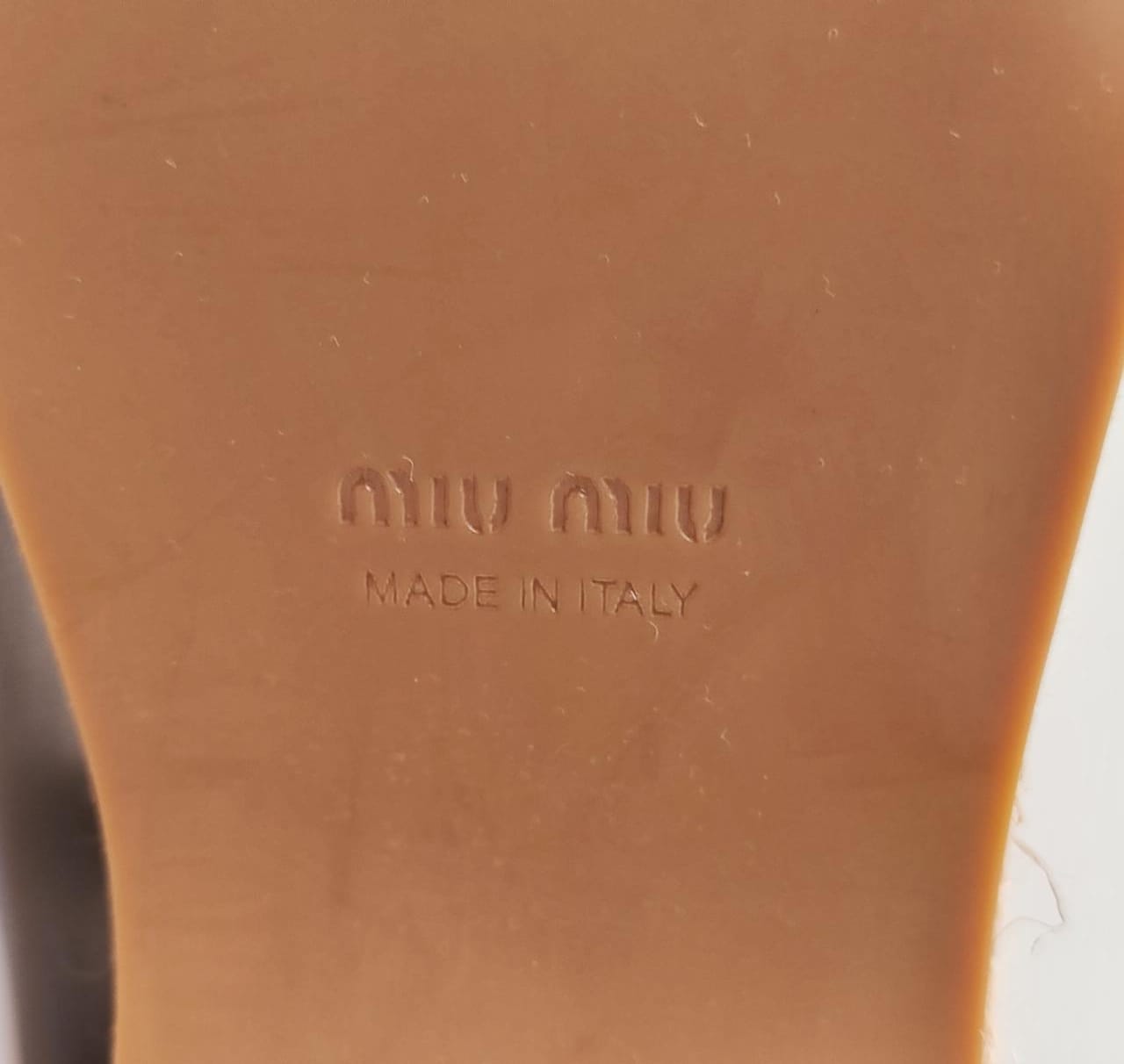 MIU MIU GOLD GLITTER DUST STRAPPY WEDGE SANDALS 37.5 My Store