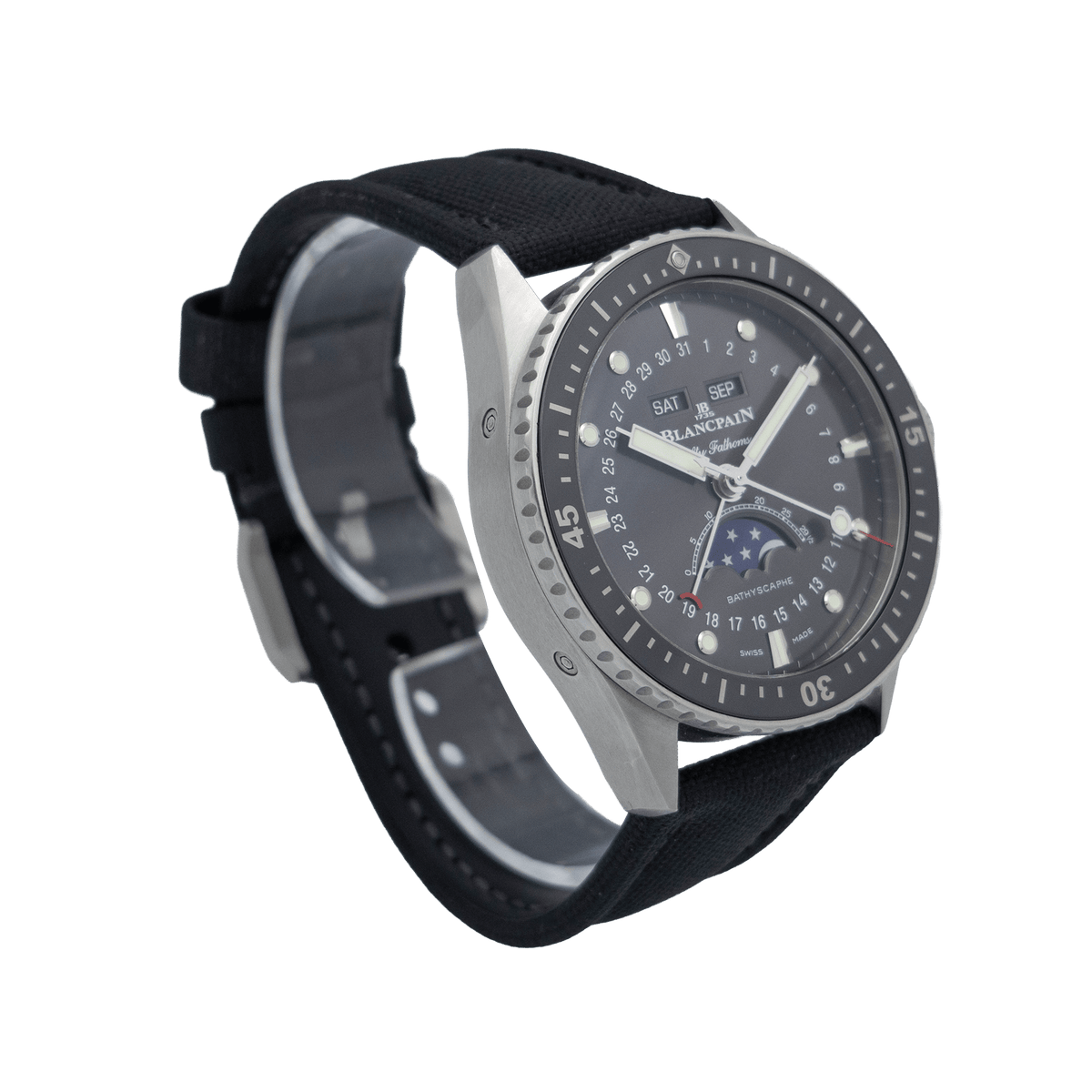 Blancpain 5054-1110-B52A 43mm Fifty Fathoms Bathyscaphe Quantième Complet Phases de Lune - 2022