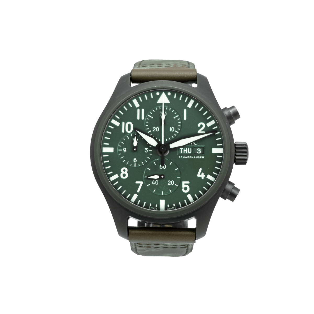 IWC IW389106 44.5mm Pilot's Watch Chronograph TOP GUN Edition Woodland Green Ceramic - 2022