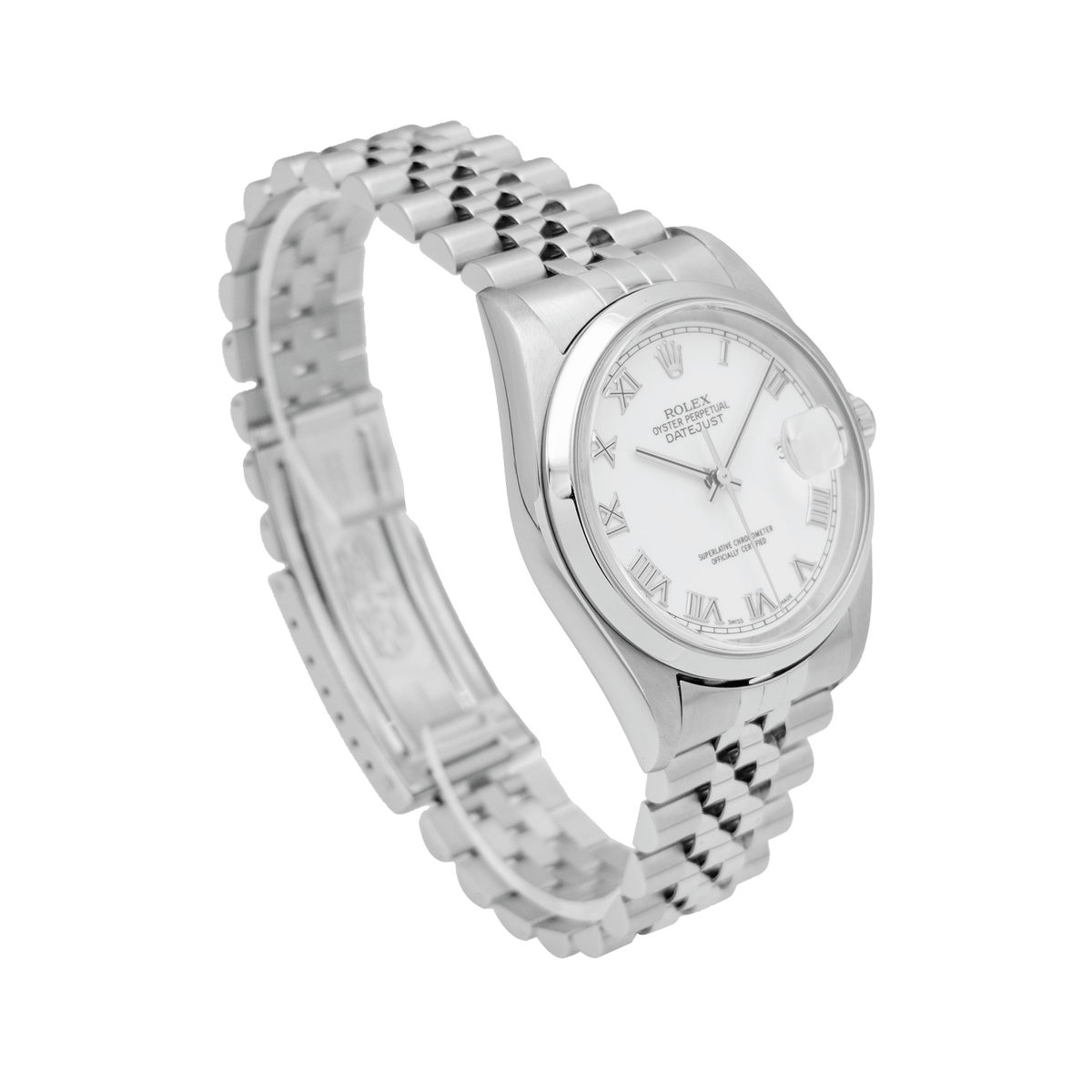 Rolex 16200 36mm Datejust White Roman Dial - 2005