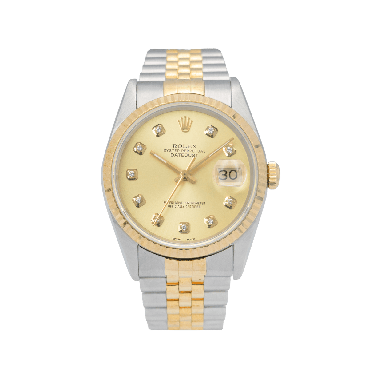 Rolex 16233 36mm Datejust Champagne Dial
