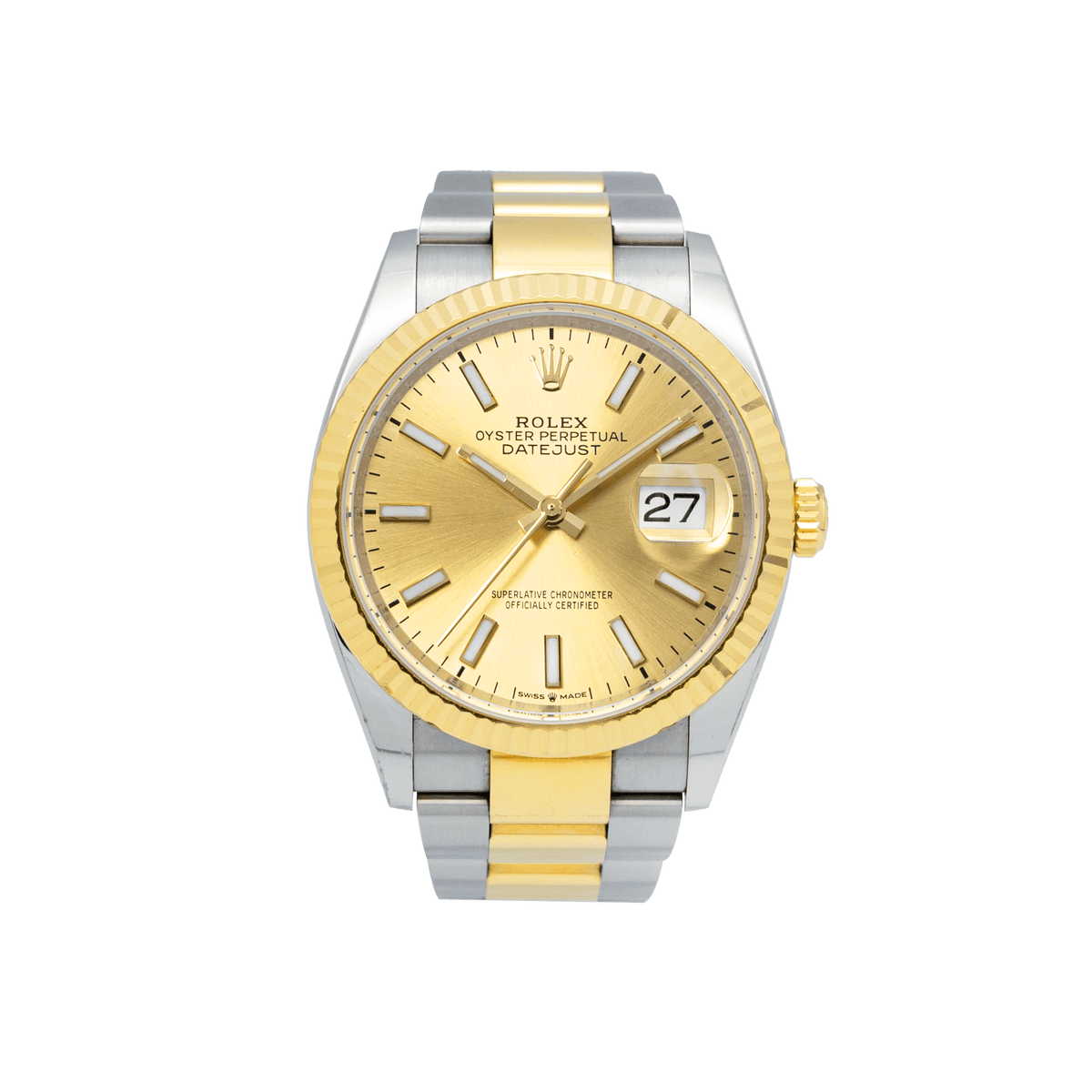 Rolex 126233 Datejust 36mm Champagne Index Dial - 2022 