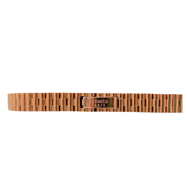 Hermes DIAMOND-SET ROSE GOLD FAUBOURG WATCH 15MM