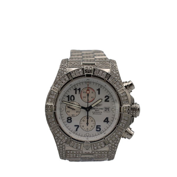Breitling Super Avenger Chronograph - 2011 Fully Iced Out My Store