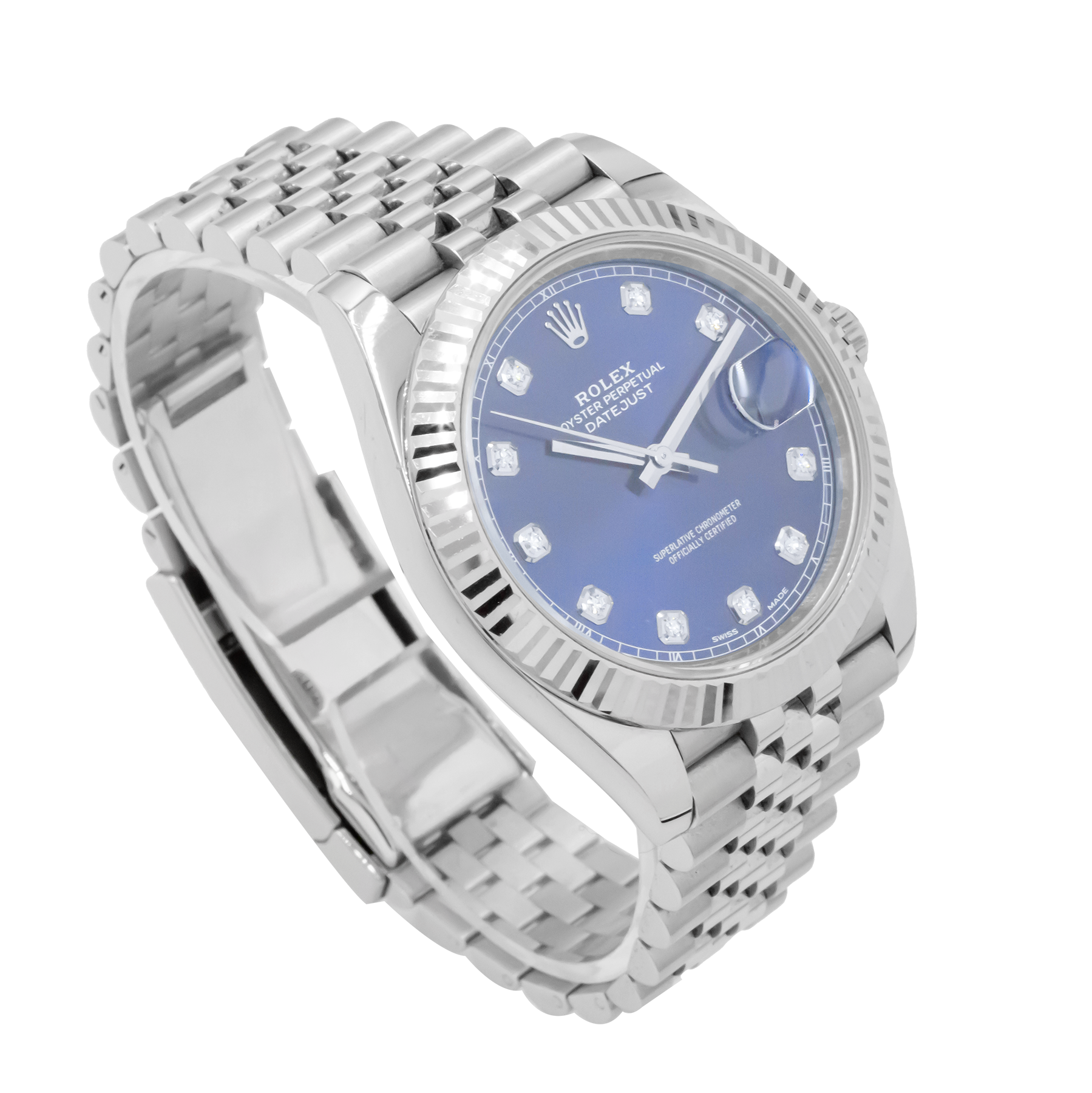 Rolex 126334 Datejust 41 Blue Diamond Dial - 2019 Full Set