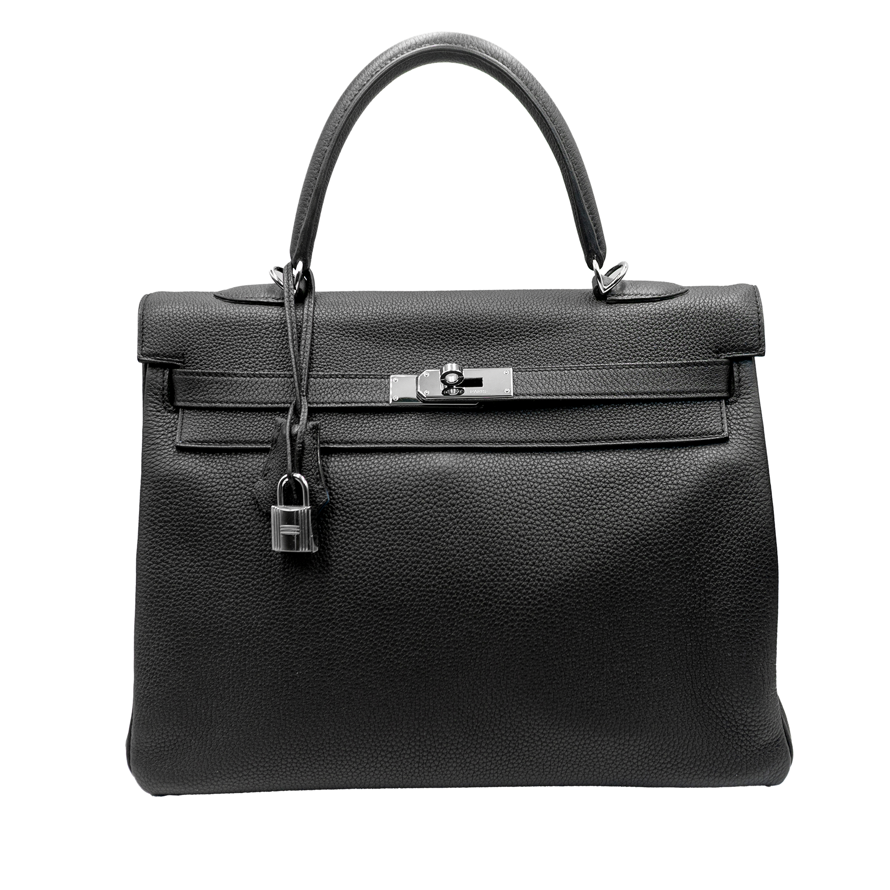 Hermes - BLACK TOGO LEATHER KELLY PHW BAG 35