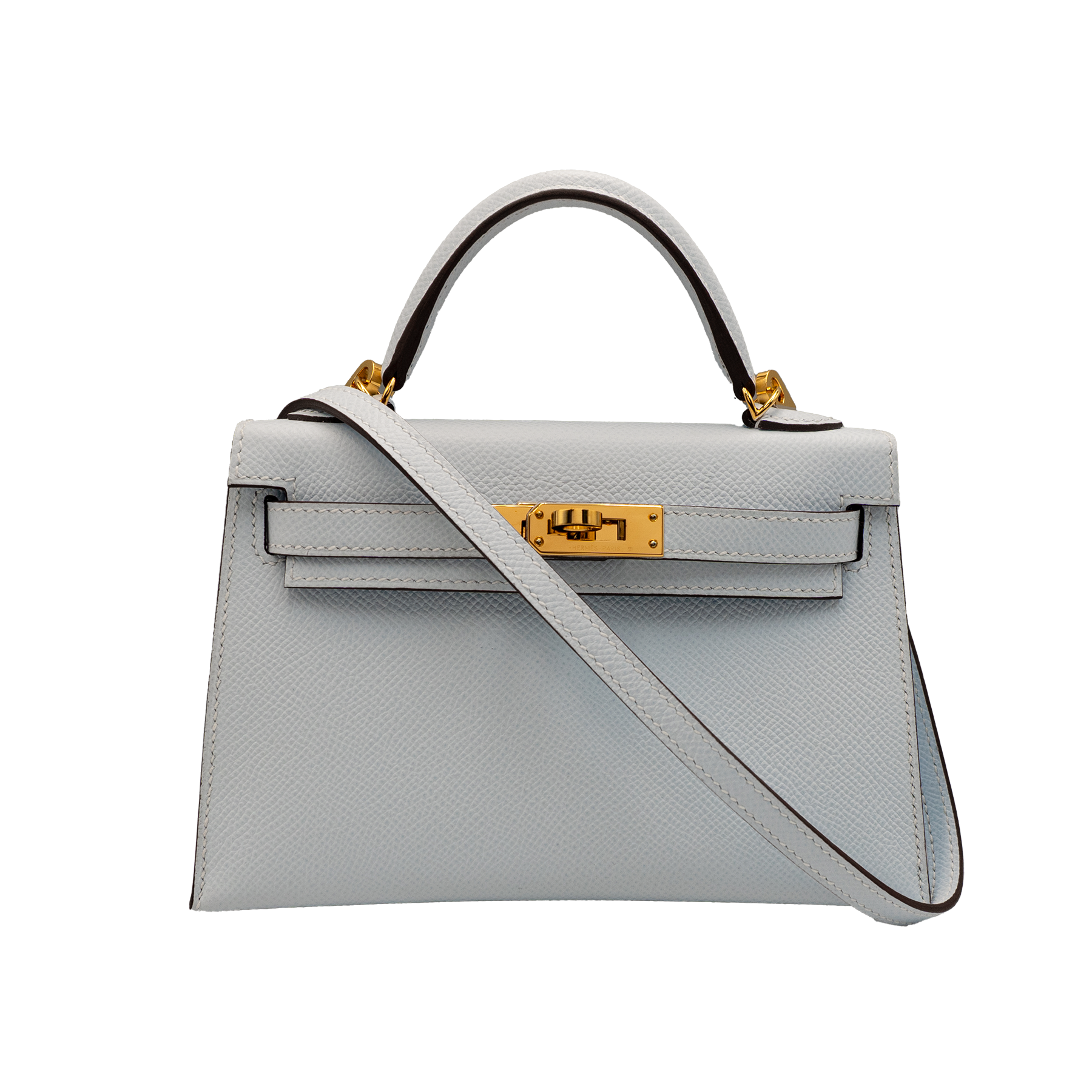 Hermes Bleu Brume Epsom Mini Kelly 20 II