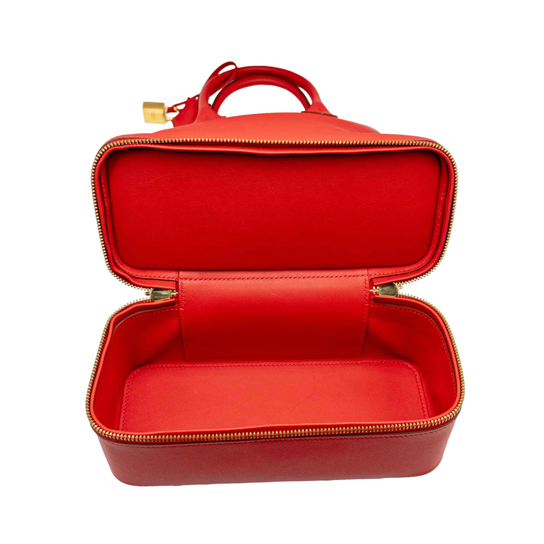 HERMES VERMILLON SWIFT LEATHER BOLIDE SECRET