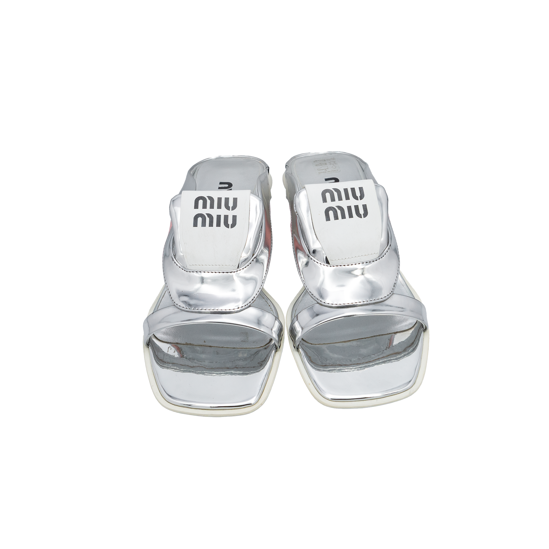 Miu Miu Metallic Leather Technical Sandals - Size 36.5 