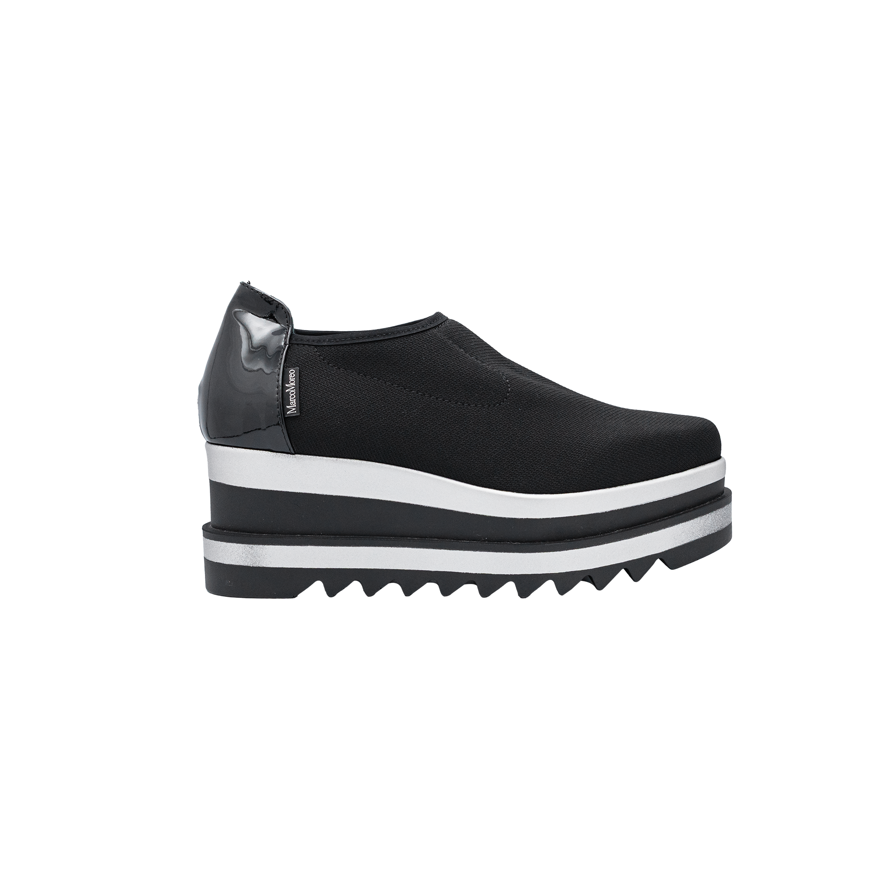 Marco Moreo - G470 Slip-On Wedge Shoe Black & Glitter 