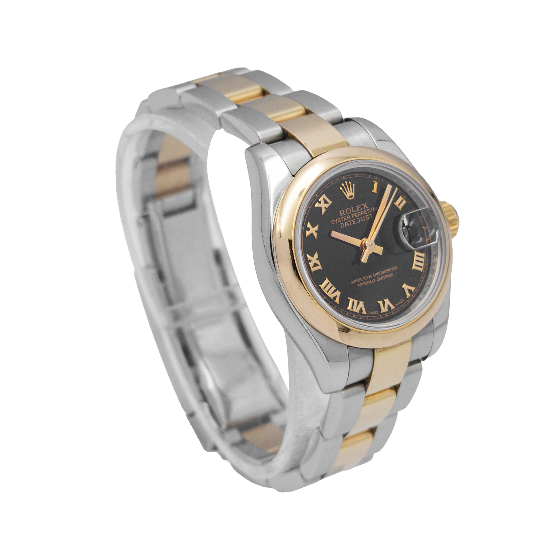 Rolex Datejust 28mm 178241 Sunburst Black Roman Dial 
