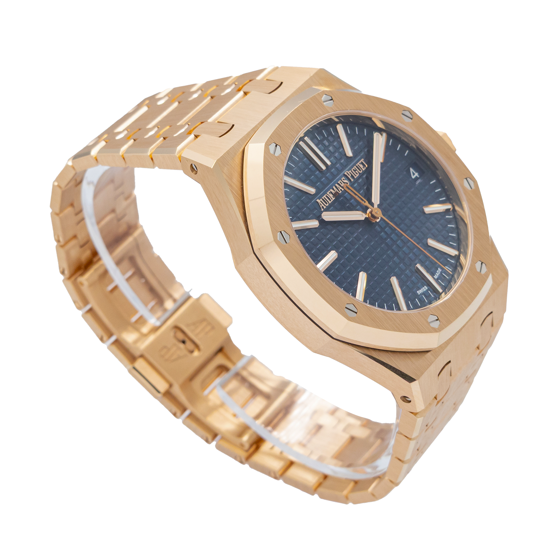 Audemars Piguet Royal Oak Full Rose Gold Blue Dial - 2024 Full Set