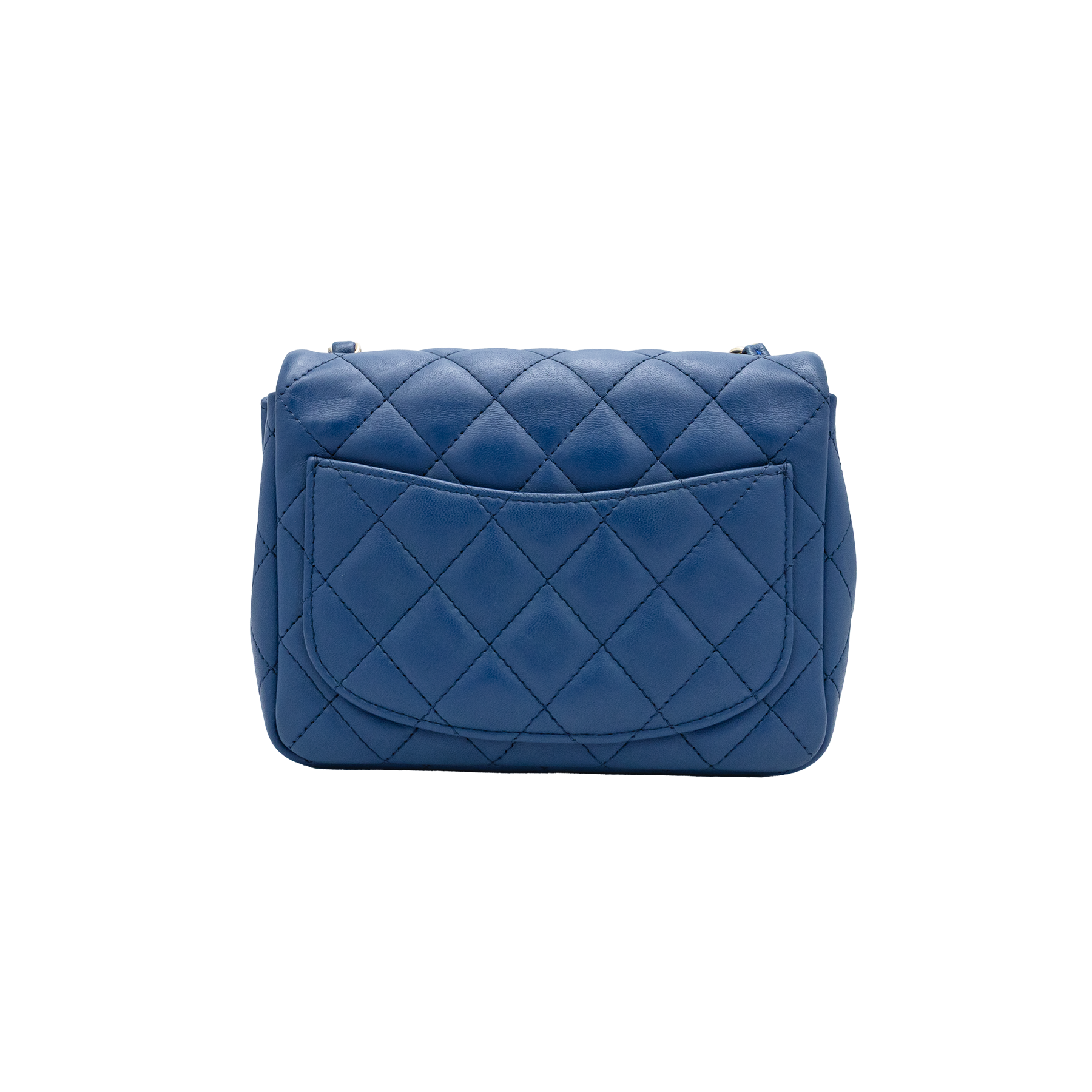 Chanel Blue Quilted Leather Pearl Crush Mini Flap Bag 