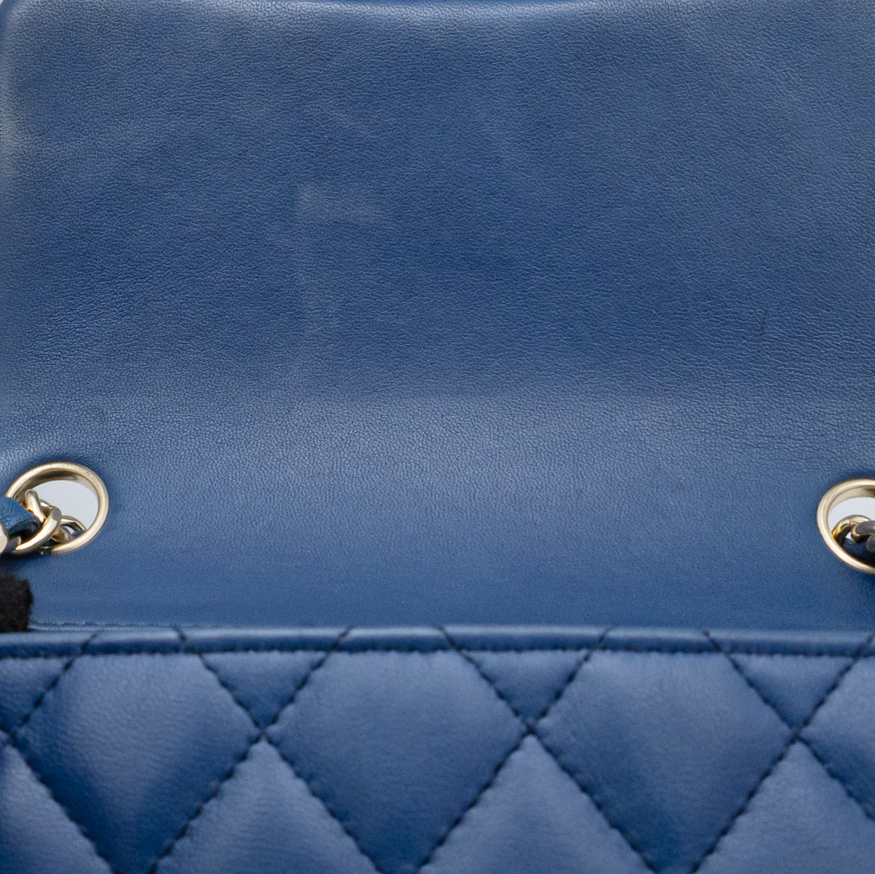 Chanel Blue Quilted Leather Pearl Crush Mini Flap Bag 
