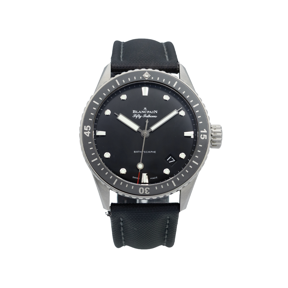 Blancpain 5000-1230-B52A 43mm Fifty Fathoms Bathyscaphe Black Dial 