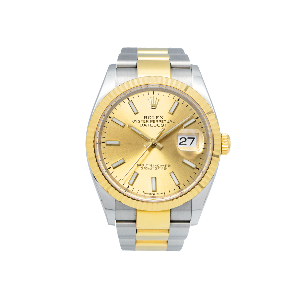 Rolex 126233 Datejust 36mm Champagne Index Dial - 2022 
