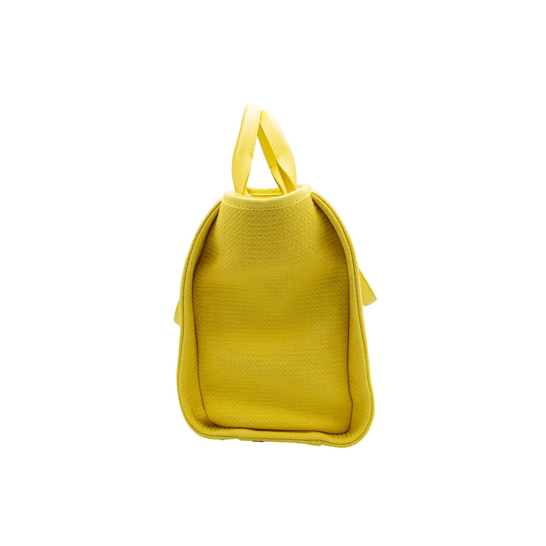 Chanel Deauville Large Tote in Yellow with White Logo Print 