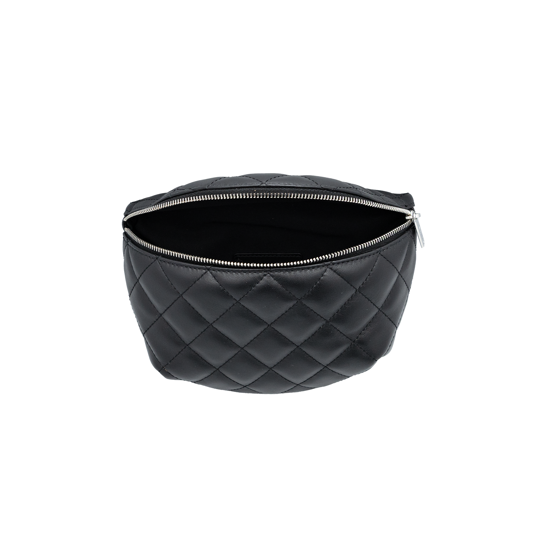 Chanel Uniform Black Quilted Belt Bag 
