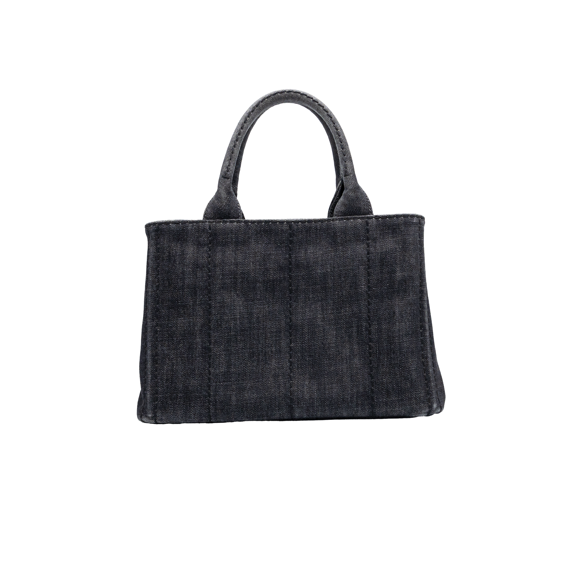 Prada Canapa Tote in Charcoal Denim 